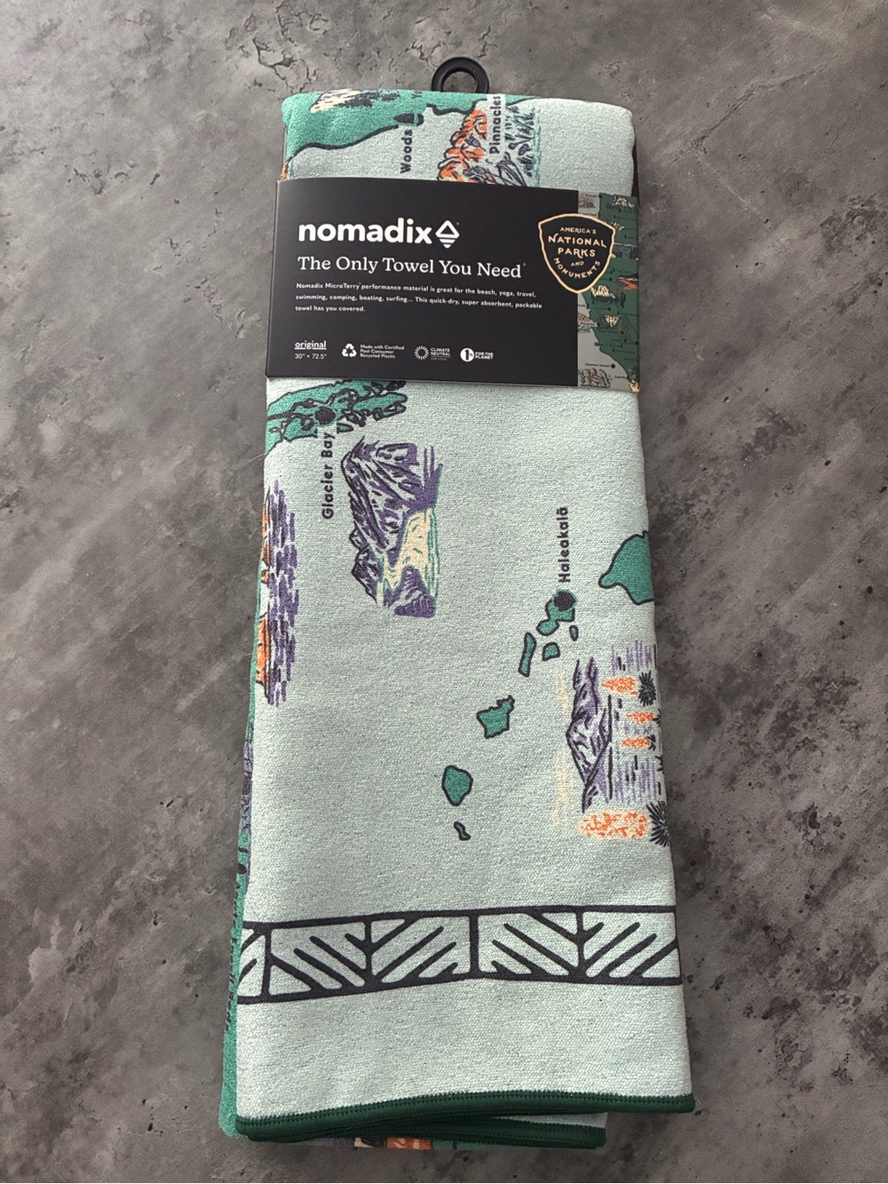 NWT Nomadix National Parks Map Towel - Picture 2 of 8